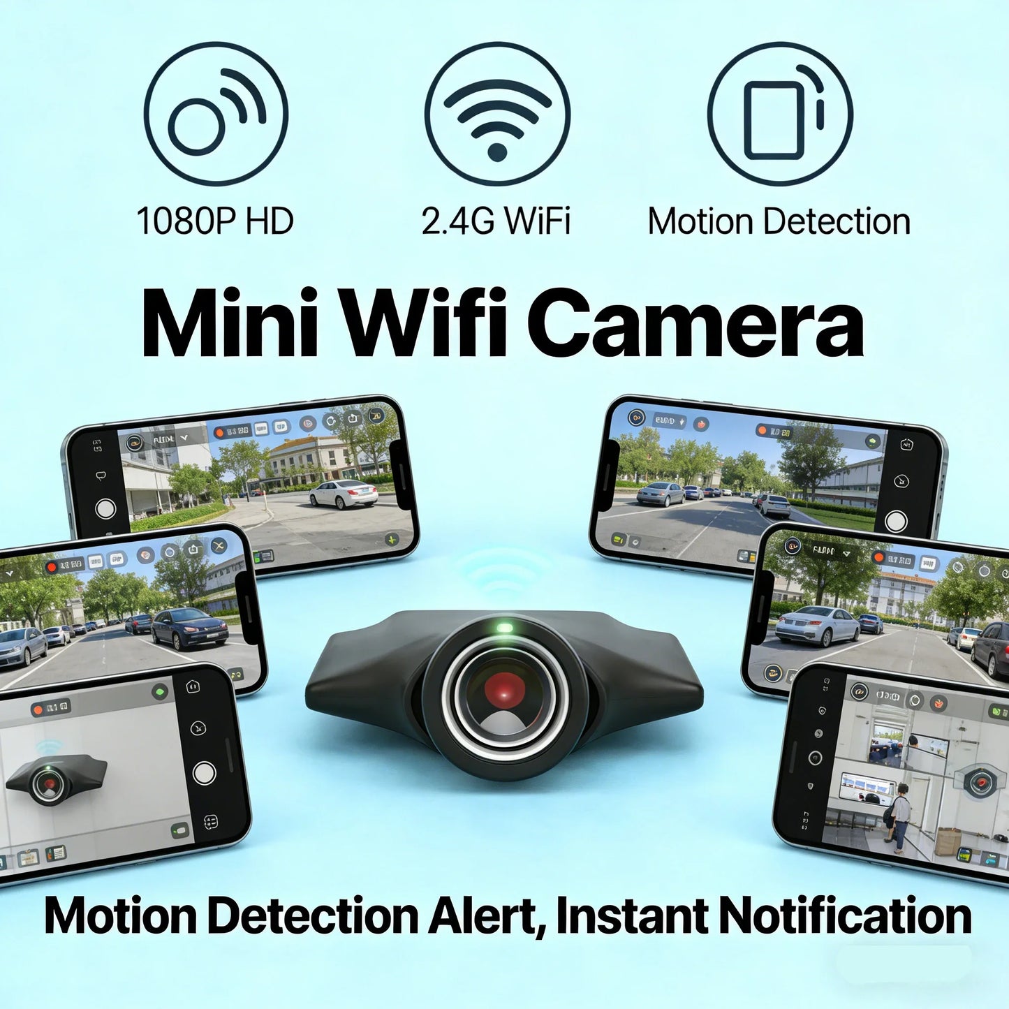 1080P WiFi Mini Camera Module – HD Wireless Security Cam with Motion Detection, Remote Viewing & Home Surveillance Recording