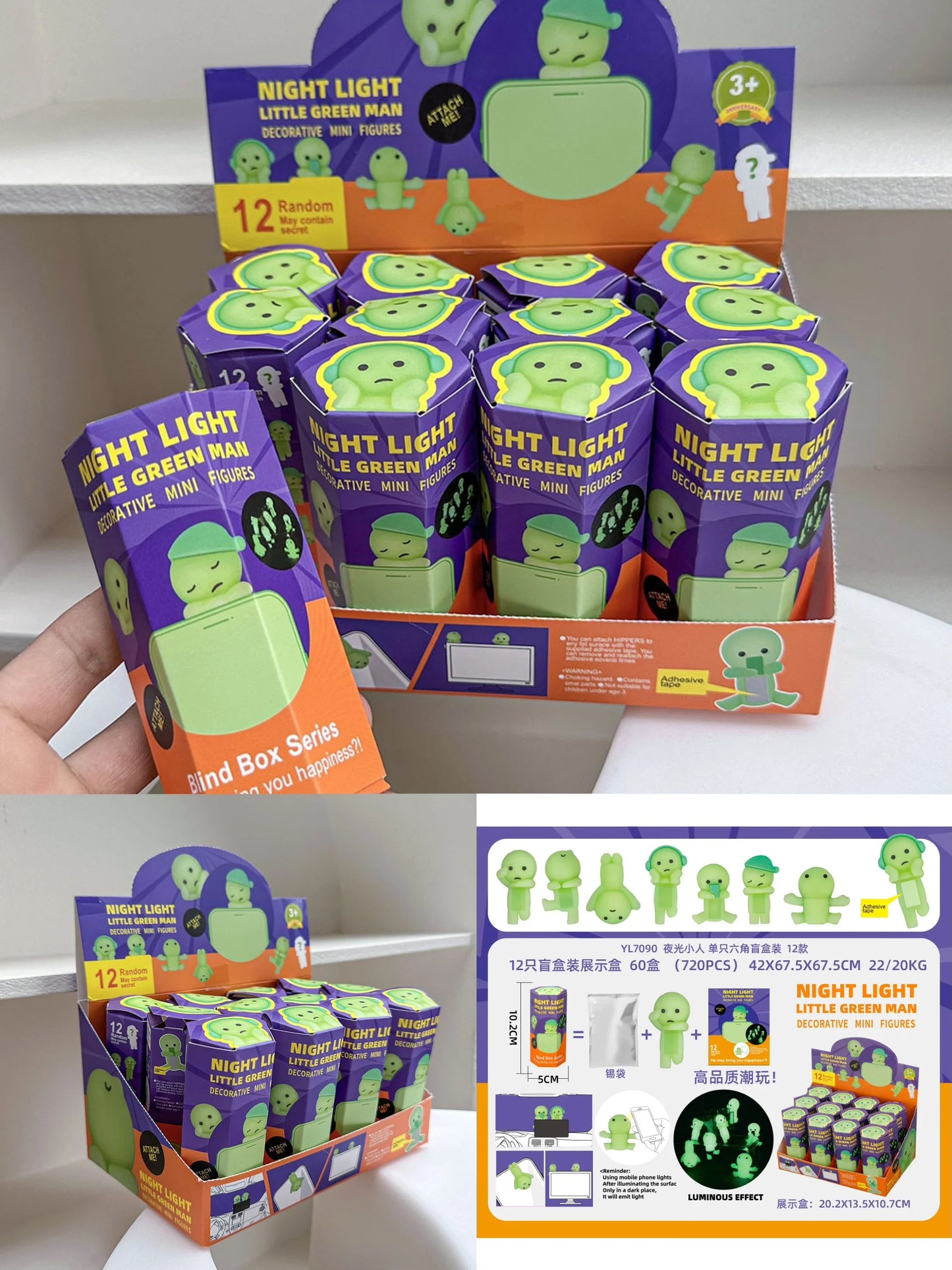 12PCS Surprise Blind Box Cartoon Character Dolls – Cute Model Toy Figures for Mobile, Car & Desktop Decoration Gift