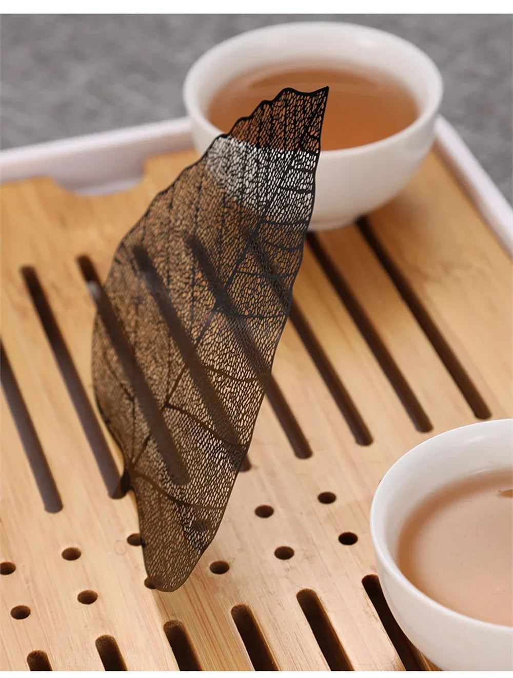 304 Stainless Steel Tea Filter – Hollow Leaf Shape Tea Strainer, KungFu Infuser, 2Pcs Ceremony Accessories