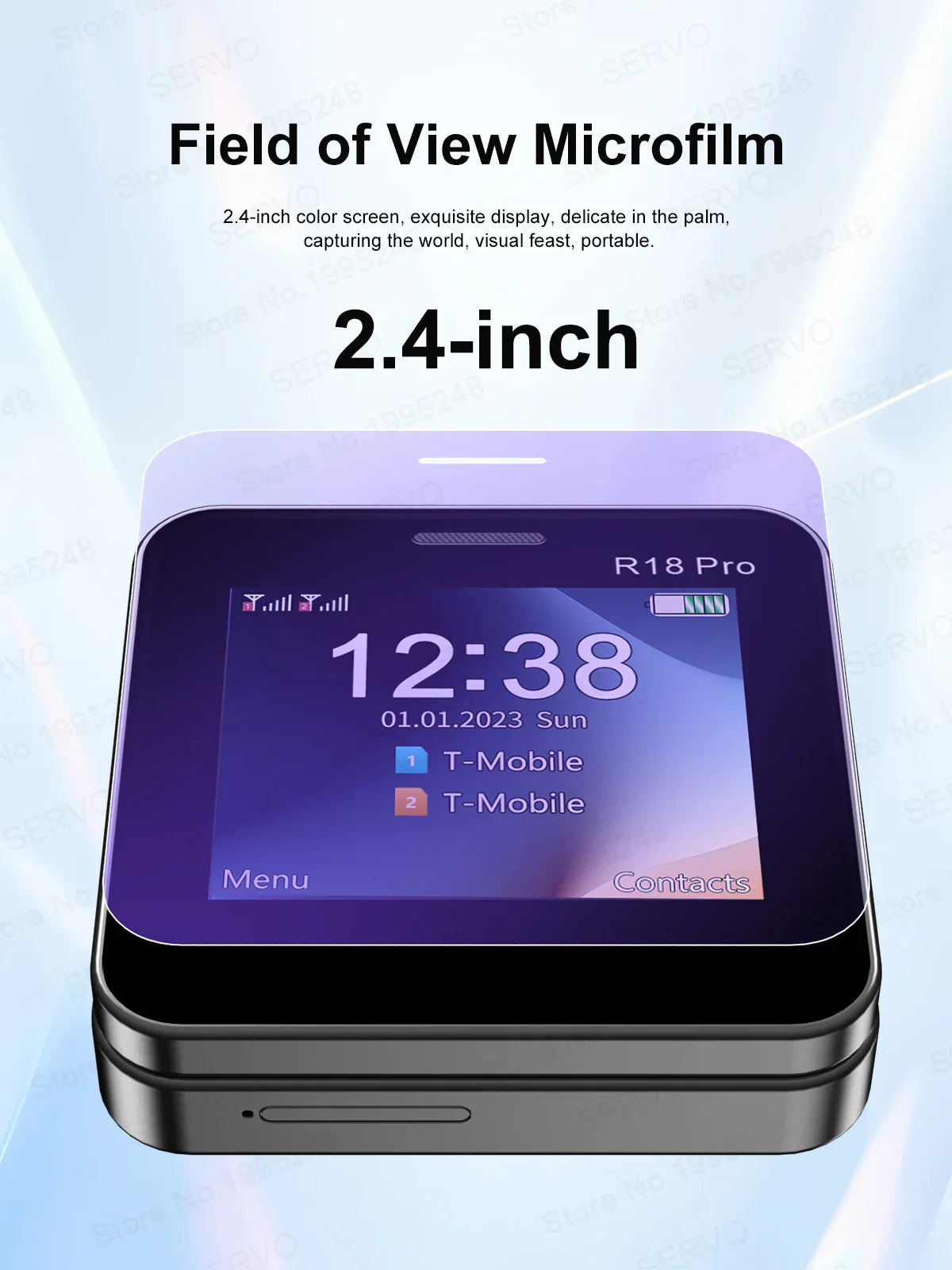 2024 NEW SERVO R18Pro Mini Mobile Phone – 2.4" Rotating Screen, Button Slider, Flashlight, Magic Voice, Dual SIM Standby