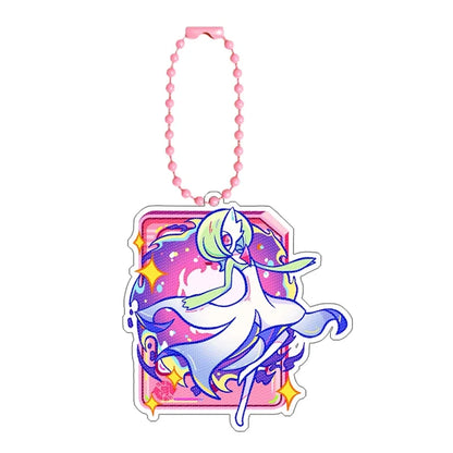 Pokémon Acrylic Keychain Set — Eevee, Pikachu, Gengar & Charizard Cartoon Pendant for Anime, Game Collection & Gift Toys