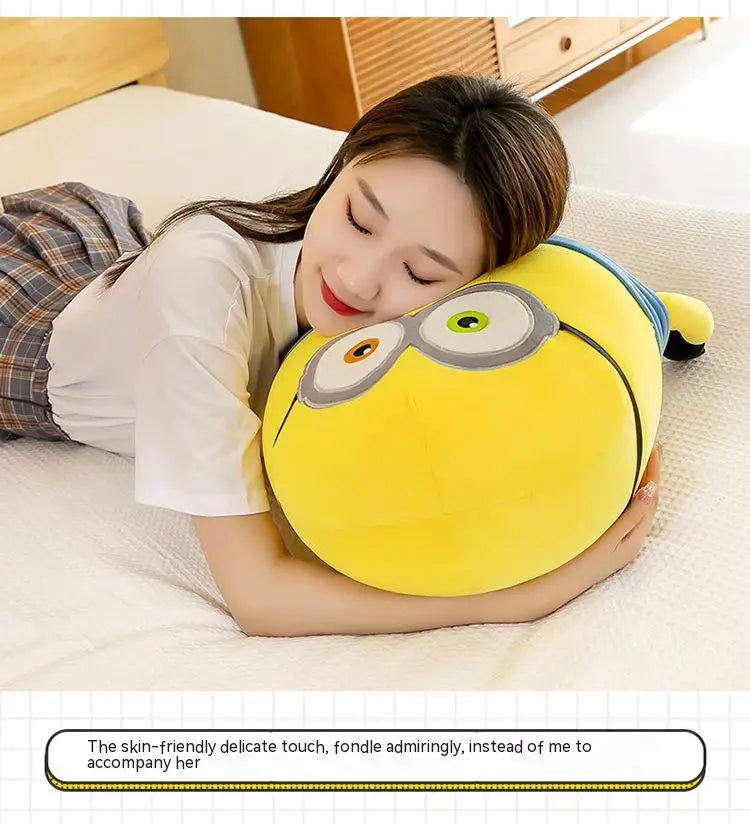 Cute Minions Plush Toy – Yellow Bob & Stuart Soft Dolls in Jeans, Perfect Christmas & Birthday Gift (1pcs)