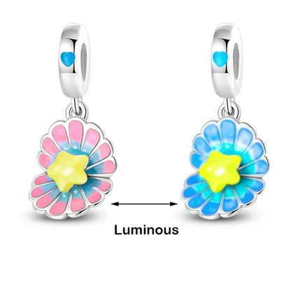 Chameleon Luminous Firefly & Butterfly Silver-Plated Charms - 925 Silver for DIY Bracelet Jewelry Making
