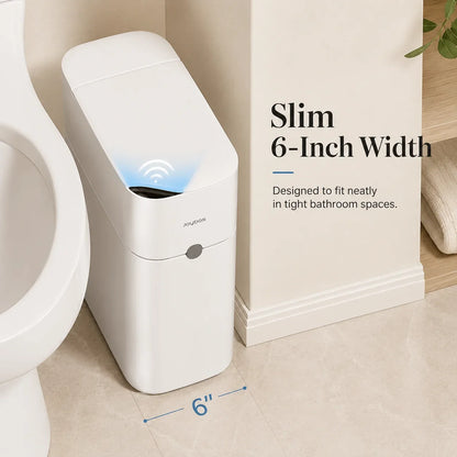 Touchless Smart Trash Can - Motion Sensor Auto Bag-Suction Waste Bin for Small Spaces & RVs