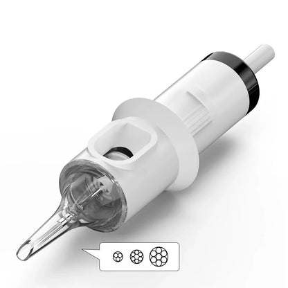 QUELLE 20/50PCS Tattoo Cartridge Needles — Disposable Sterile 3RL, 5RL, 7RL Round Liner 0.3/0.35mm for Permanent Makeup & Tattooists