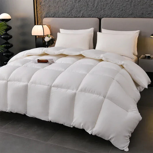 Feather Goose Down Duvet – Warm Winter Thick Quilts, Down-Filled Comforters for Single, Double, Queen & King Size Beds