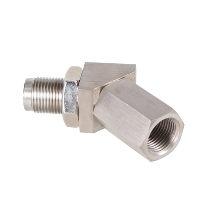 High-Quality 45-Degree O2 Oxygen Sensor Adapter – Aluminum Extender Spacer CEL Eliminator with Catalytic Converter P0420 P0430