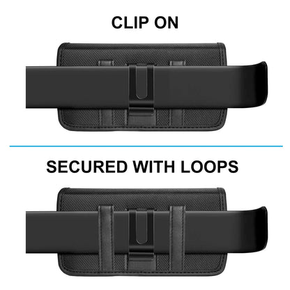HAWEEL Nylon Phone Holster – Belt Clip Pouch for 4.7-6.8 Inch Cell Phones, Waist Bag for iPhone 15/13/12 & Samsung Galaxy