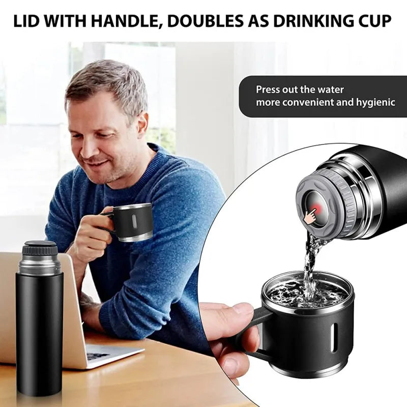 500ML 304 Stainless Steel Vacuum Insulated Bottle Gift Set - Office Business Style Coffee Mug - Portable Flask Carafe Thermos