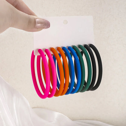 5-Pair Y2K Acrylic Hoop Earrings Set – Lightweight Dopamine Color Jewelry for Women Gift