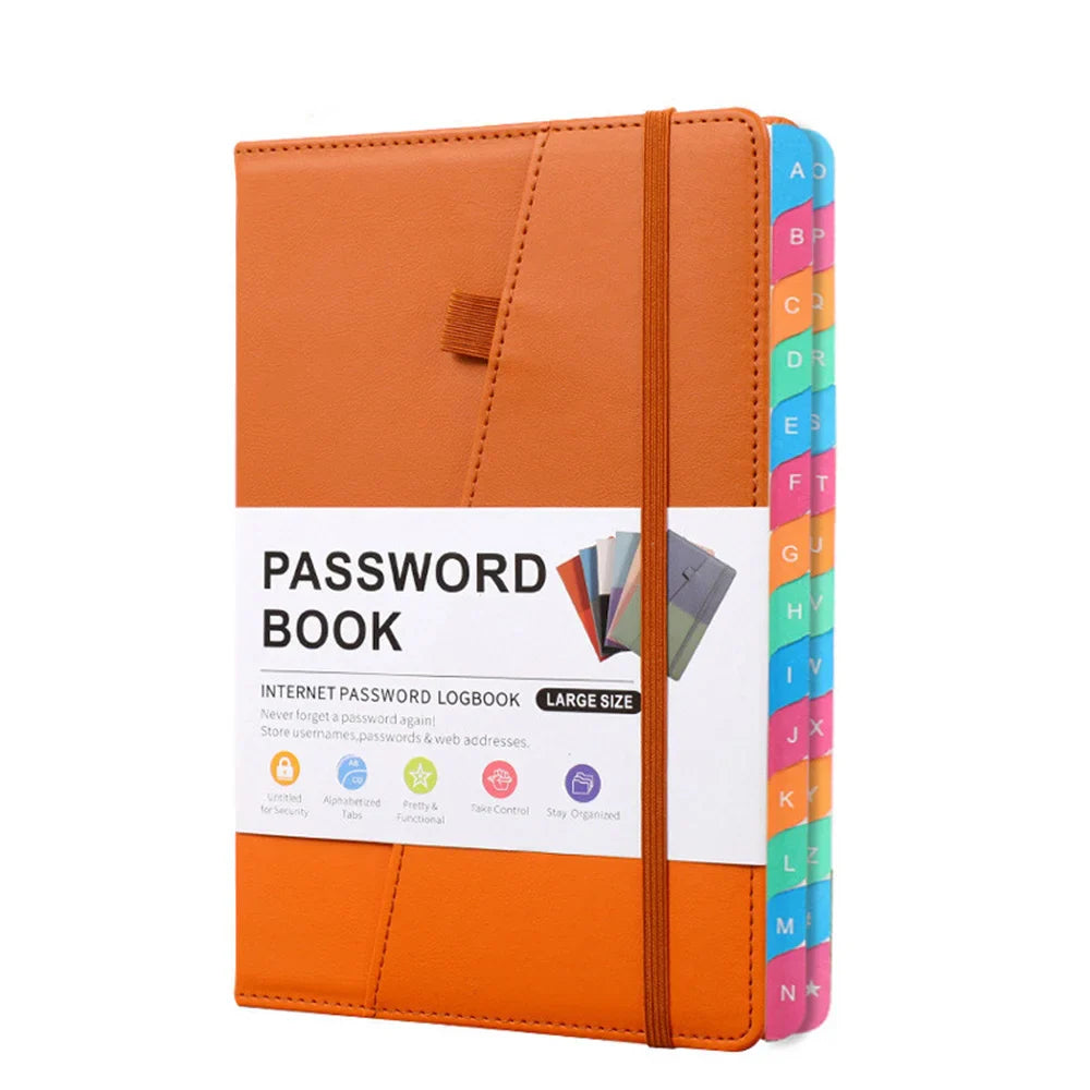 A5 Password Keeper Notebook with Alphabetical Tabs – Internet Login Organizer for Computer & Website Addresses