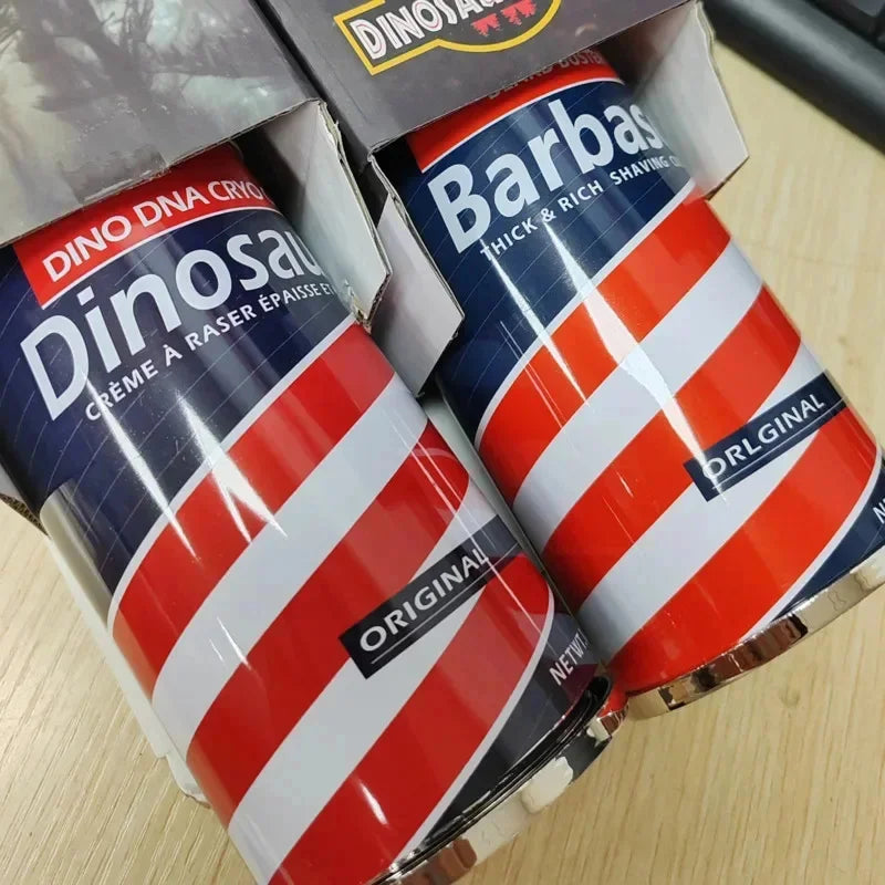 Barbasol Dennis Nedry Dinosaur DNA Jar Model – Jurassic Park Movie Prop Souvenir Desktop Ornament Gift