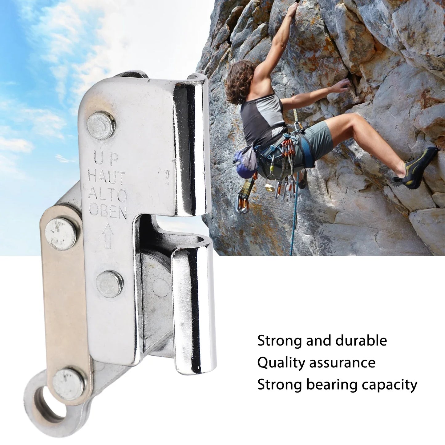 Alloy Steel Self-Locking Rope Grab – Anti-Fall Climbing Ascender with Strong Bearing Capacity