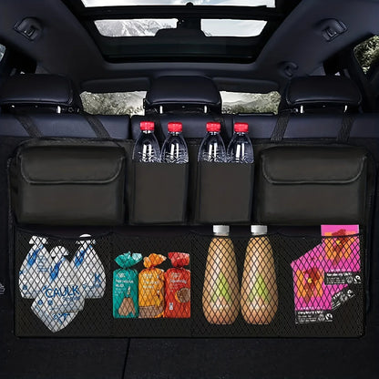 Waterproof Car Seat Back Storage Hanging Bag - SUV Mesh Pocket Organizer for Car Interior