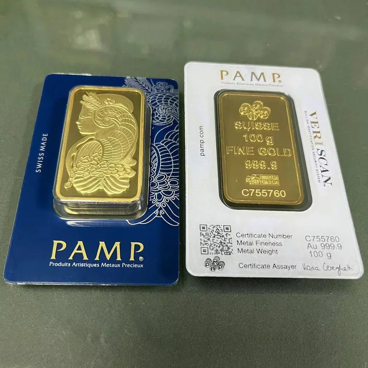 24K Gold Plated Copper Bar – 1g-100g Sealed Bullion Ingot, Non-Magnetic Golden Craft Gift
