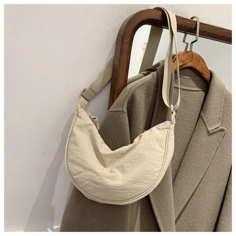 Casual Nylon Hobo Crossbody Bag for Women – Shoulder, Half Moon, Tote Travel Shopper & Purses