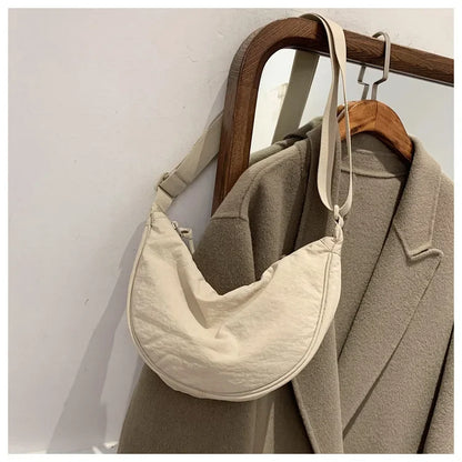 Casual Nylon Hobo Crossbody Bag for Women – Shoulder, Half Moon, Tote Travel Shopper & Purses