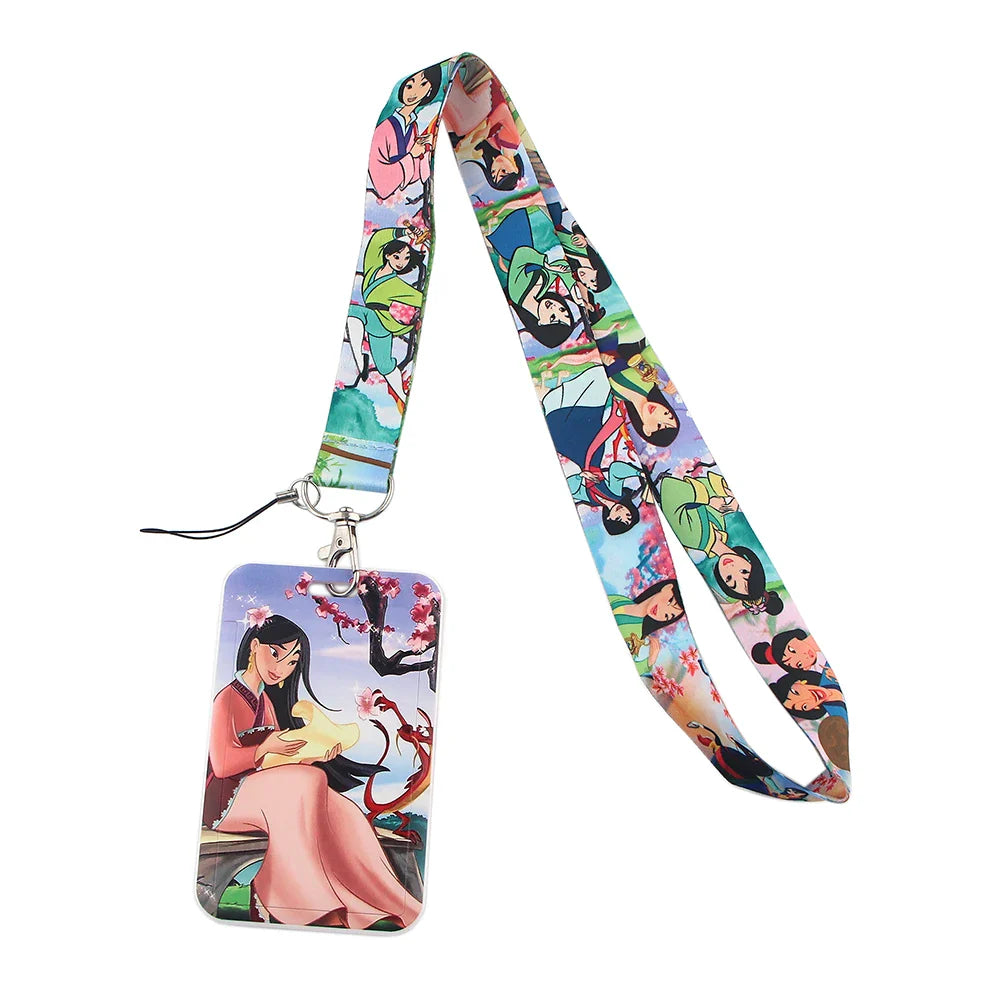 Cartoon Stitch Credential Holder Lanyard – Cute Neck Strap for Keychain, Pass & Credit Card Holder Accessories