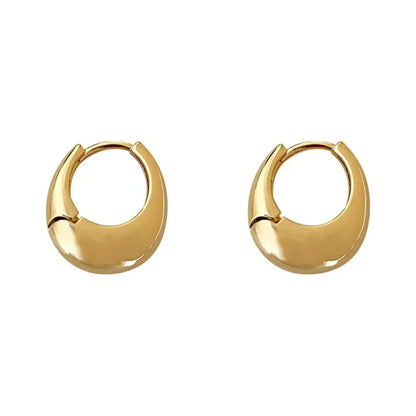 Stainless Steel Chunky Hoop Earrings – Smooth Round Statement Hoops for Women & Girls, Punk Fashion Jewelry