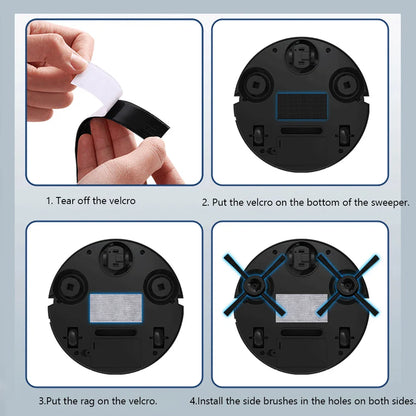 3-in-1 Robot Vacuum Cleaner & Mop – Rechargeable Sweeping Machine for Pet Hair & Deep Floor Cleaning