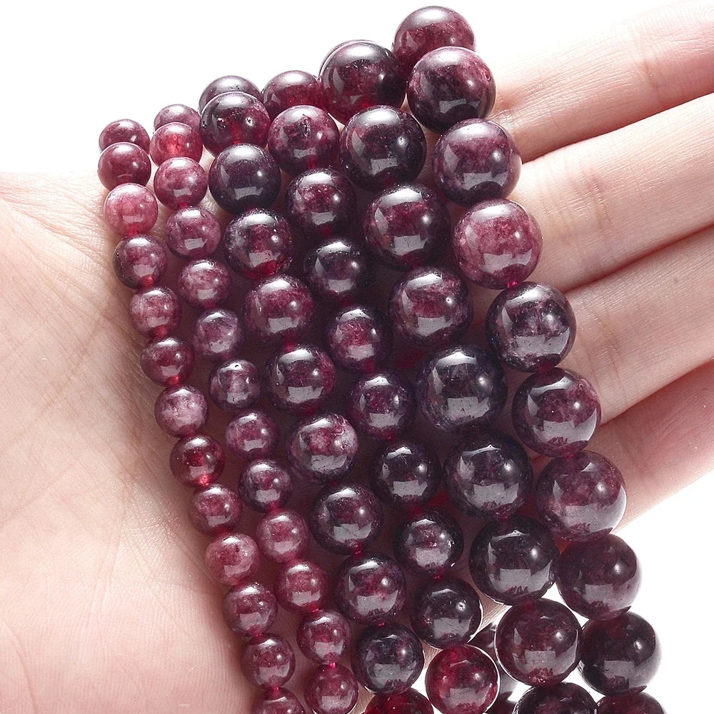 Natural Stone Round Beads 4-12mm Tiger Eye Lava Turquoise Jade for DIY Jewelry Making Bracelet Craft Supplies