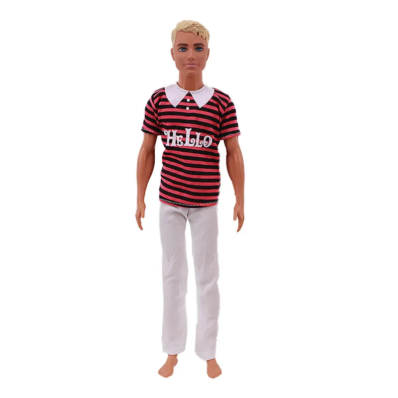 1/6 Boyfriend Doll Clothes Set — High-Quality Sparkling Top & Pants with Wool Hat for Ken Dolls