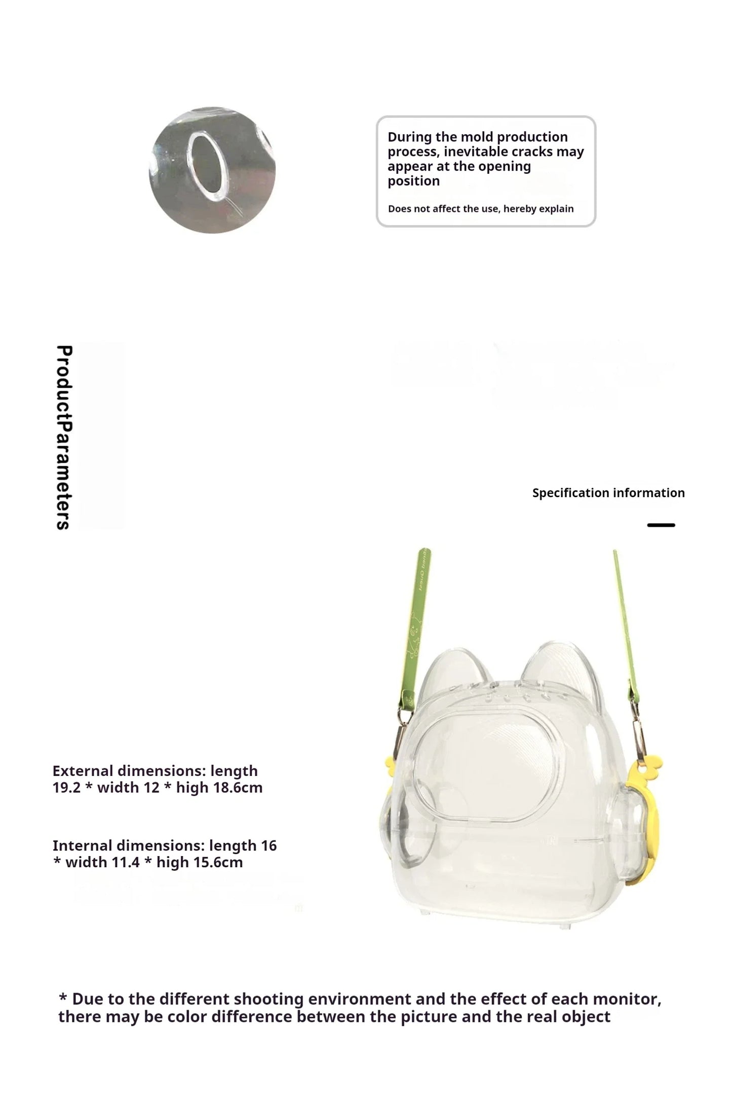 17cm Labubu Doll Storage Bag — Cute Transparent Cotton Crossbody Bag for Toy Display & Mini Sofa Accessories