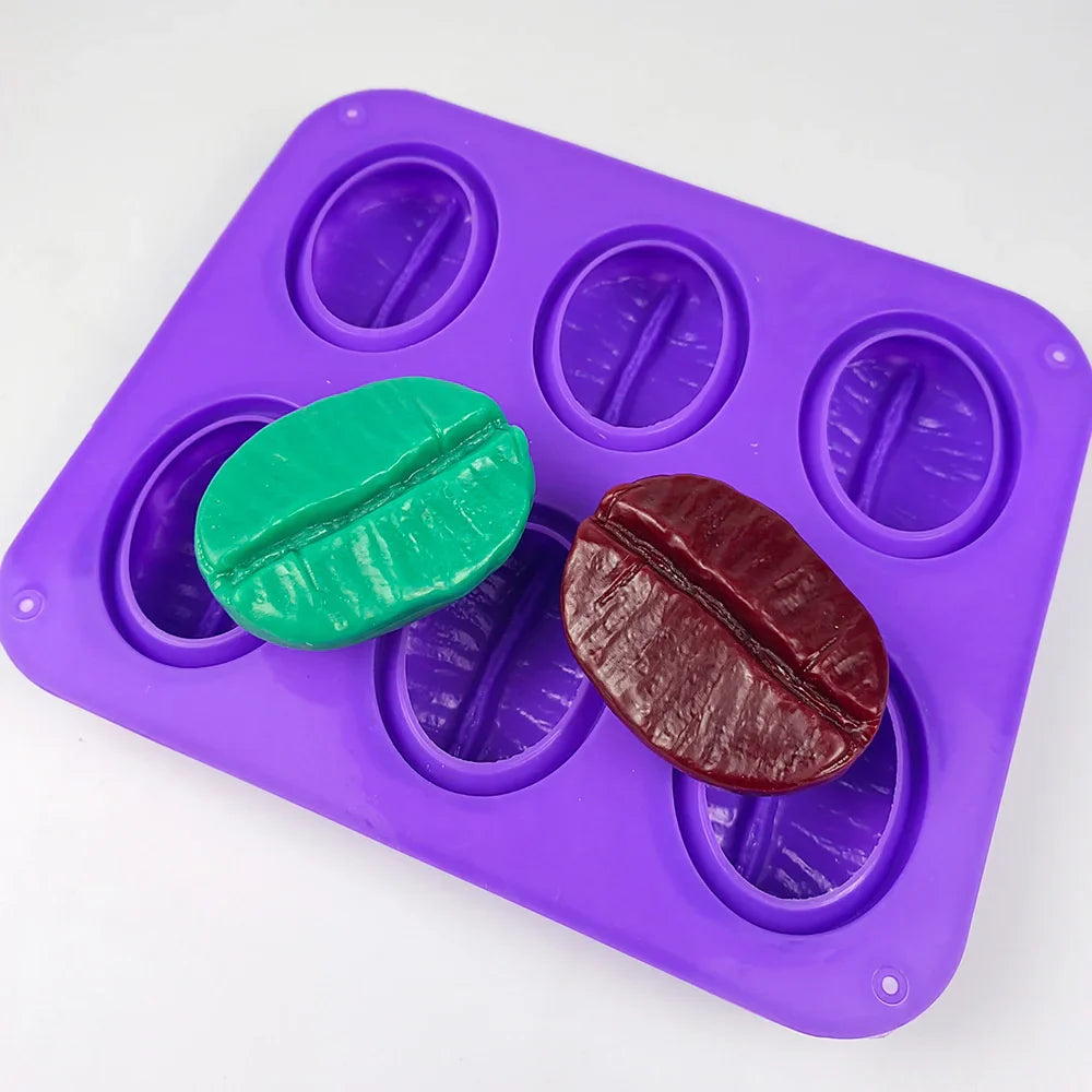 Coffee Bean Silicone Mold – DIY Handmade Soap, Fondant, Chocolate & Mousse Cake Decorating Tool