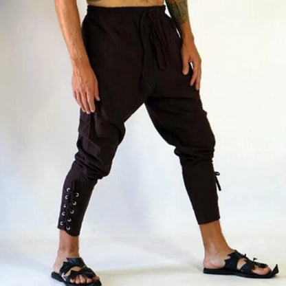 Pirate Cosplay Pants for Men — Renaissance Medieval Gothic Costume Trousers, Plus Size 3XL