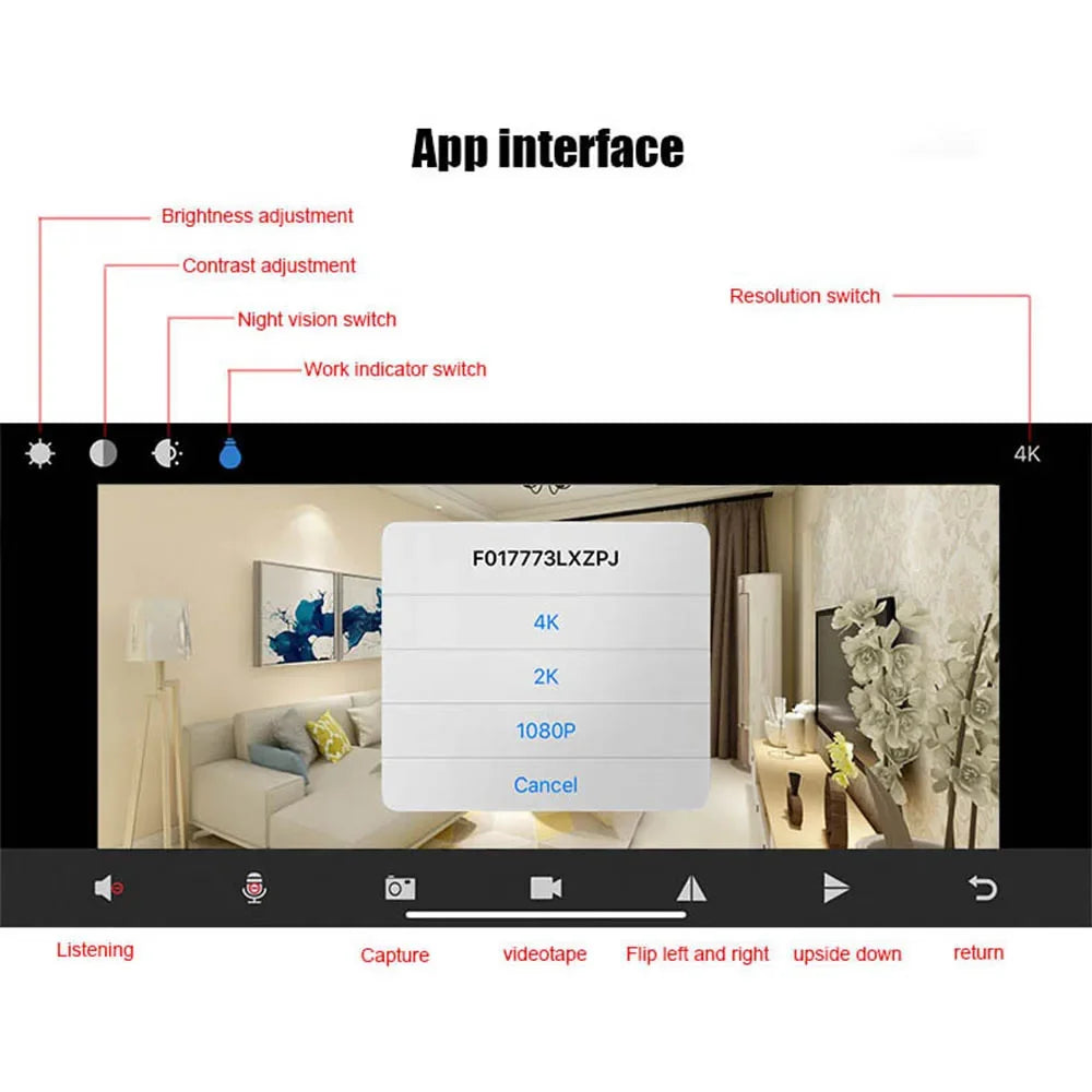 HD 1080P Mini WiFi Camera DIY Module — Nanny Cam with Wide-Angle, Motion Detection, Alarm, Recording, and Phone App Support