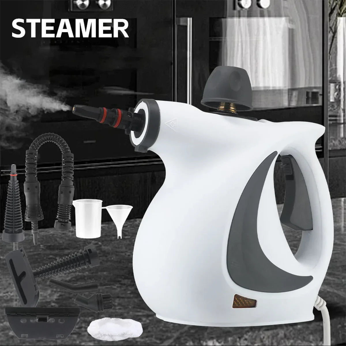 Handheld Pressurized Steam Cleaner – Portable Multi-Surface High-Pressure Home Cleaning Steamer