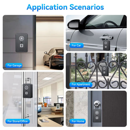 Camluxy Smart Key Box with Fingerprint & Digital Password – Secure Lockbox with IC Card and Combination Code Unlock