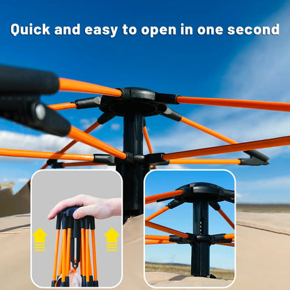 Outdoor Automatic Quick-Open Tent – Rainproof & Sun-Proof 4-Person Beach and Fishing Shelter