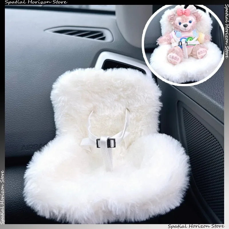 Mini Plush Doll Safety Seat — Kawaii Labubu Idol Kpop Plush Car Air Freshener & Ornament Gift