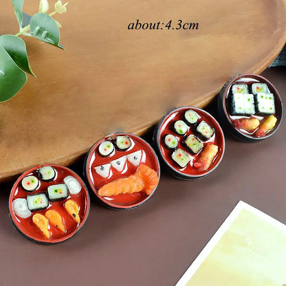 2PCS 1:6 Scale Miniature Japanese Seafood Noodles – Dollhouse Pretend Food for Blythe, Barbie, BJD & 1/6 Dolls Accessories