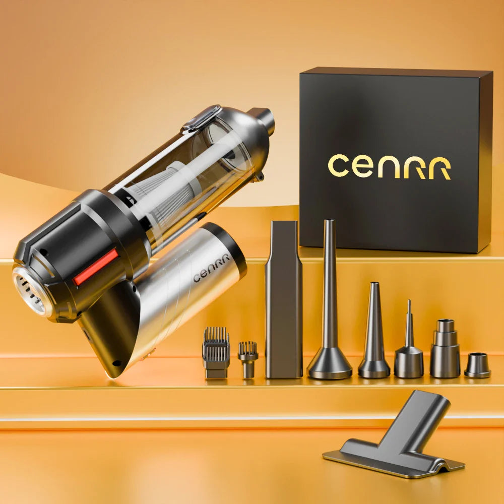 CENRR Mini Car Vacuum Cleaner 998000PA – Powerful Cordless Portable Handheld Cleaner for Car & Home Use
