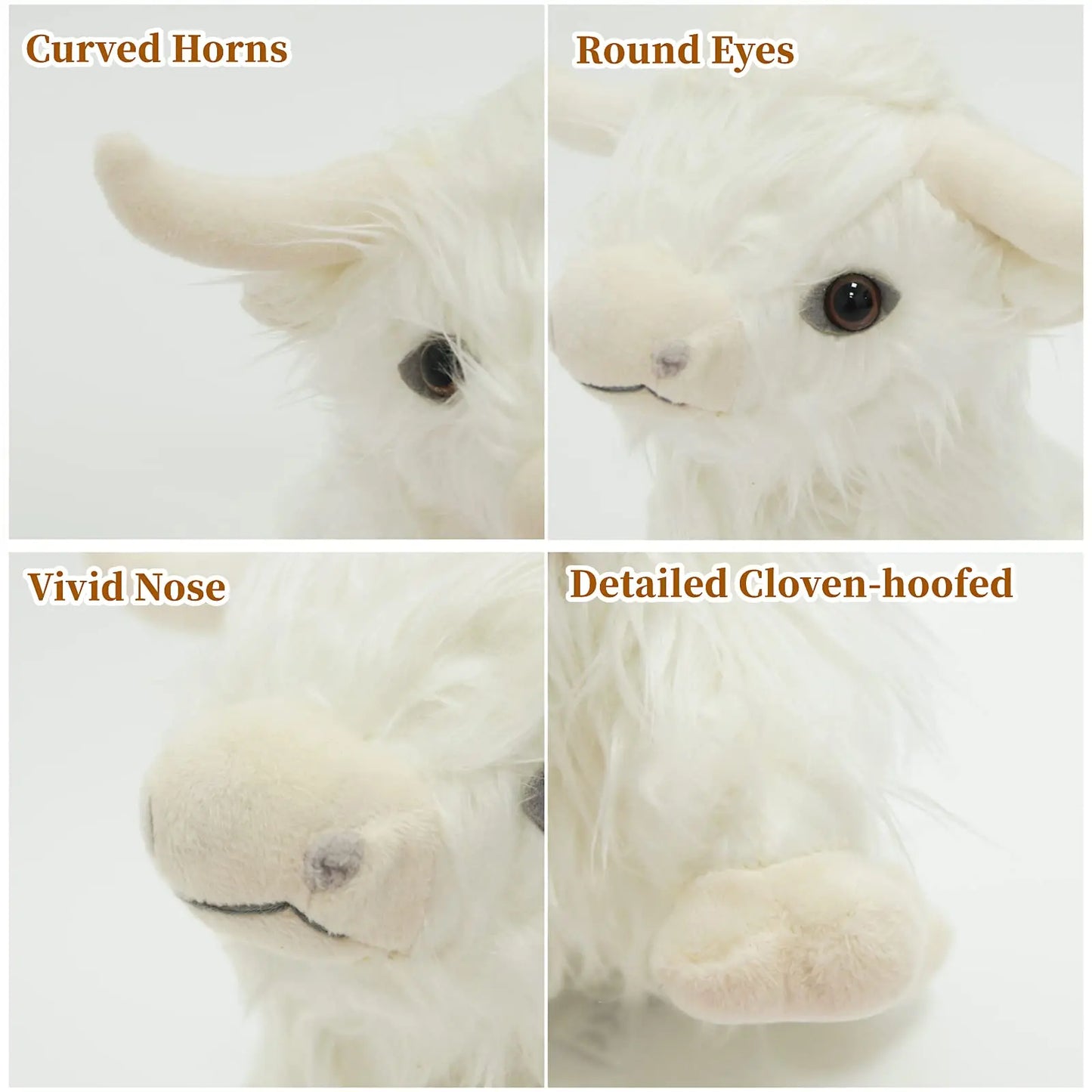 25cm Highland Cow Plush Toy — Soft Stuffed Animal Doll, Kawaii Kids & Baby Gift, Home & Room Decor