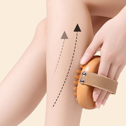 Wooden Anti-Cellulite Body Brush – Spa Air Cushion Massage Comb for Scalp & Essential Oil Therapy