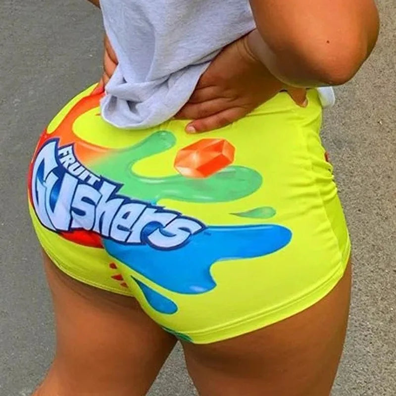 2025 Women’s Summer Sports Shorts – High Waist Casual Letter Print Hot Sale Fashion Shorts
