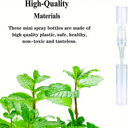 100PCS Mini Spray Bottles 2ml/3ml – BPA-Free Clear Refillable Travel Atomizer for Perfume & Cosmetics Portable Fine Mist Sprayer
