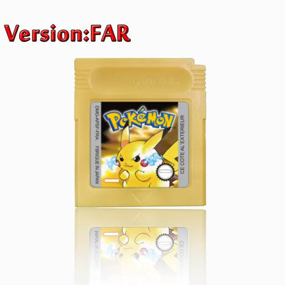 Pokemon GBC Game Cartridge - 16-Bit Video Game Card in Red, Blue, Crystal, Gold, Silver & Yellow Versions