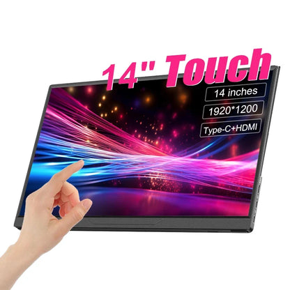 14-Inch Portable Touchscreen Monitor - 1200P IPS Ultra-Thin USB-C HDMI External Display for Laptop, PC, Phone, Switch, PS4/PS5 & Xbox