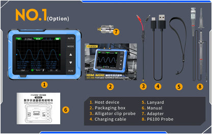 FNIRSI DSO510 DSO152 DSO153 Mini Handheld Digital Oscilloscope | 2-in-1, 48MS/s, 10MHz Bandwidth for Electronic Repair