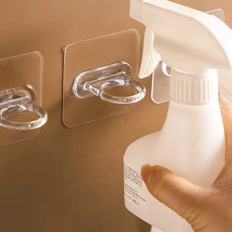 10pcs Multifunctional Round Wall-Mounted Hooks - Seamless Paste Storage Rack for Kitchen, Bathroom, Household