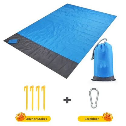 Waterproof Folding Beach Mat – Lightweight Pocket Blanket for Outdoor Picnic, Camping, and Beach
