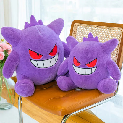 30-65cm Gengar Plush Toy – Soft Pokemon Stuffed Doll with Pendant Clip, Cute Anime Gift for Kids