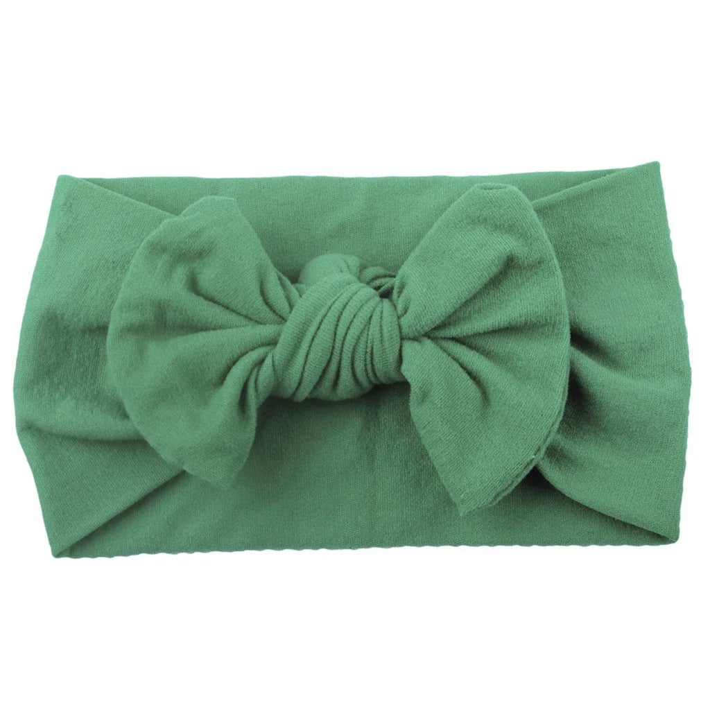 Baby Girls Rabbit Ear Bow Headband – Soft Knot Hairband for Newborns, Infants & Toddlers Photo Props