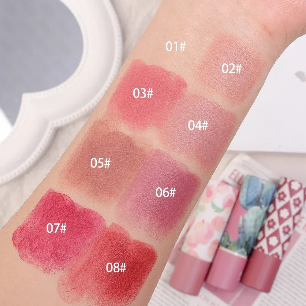 Rose Pink Nude Matte Velvet Lipstick – Long-Lasting, Non-Stick Cup, Waterproof, Sexy Lipsticks for Beauty Makeup