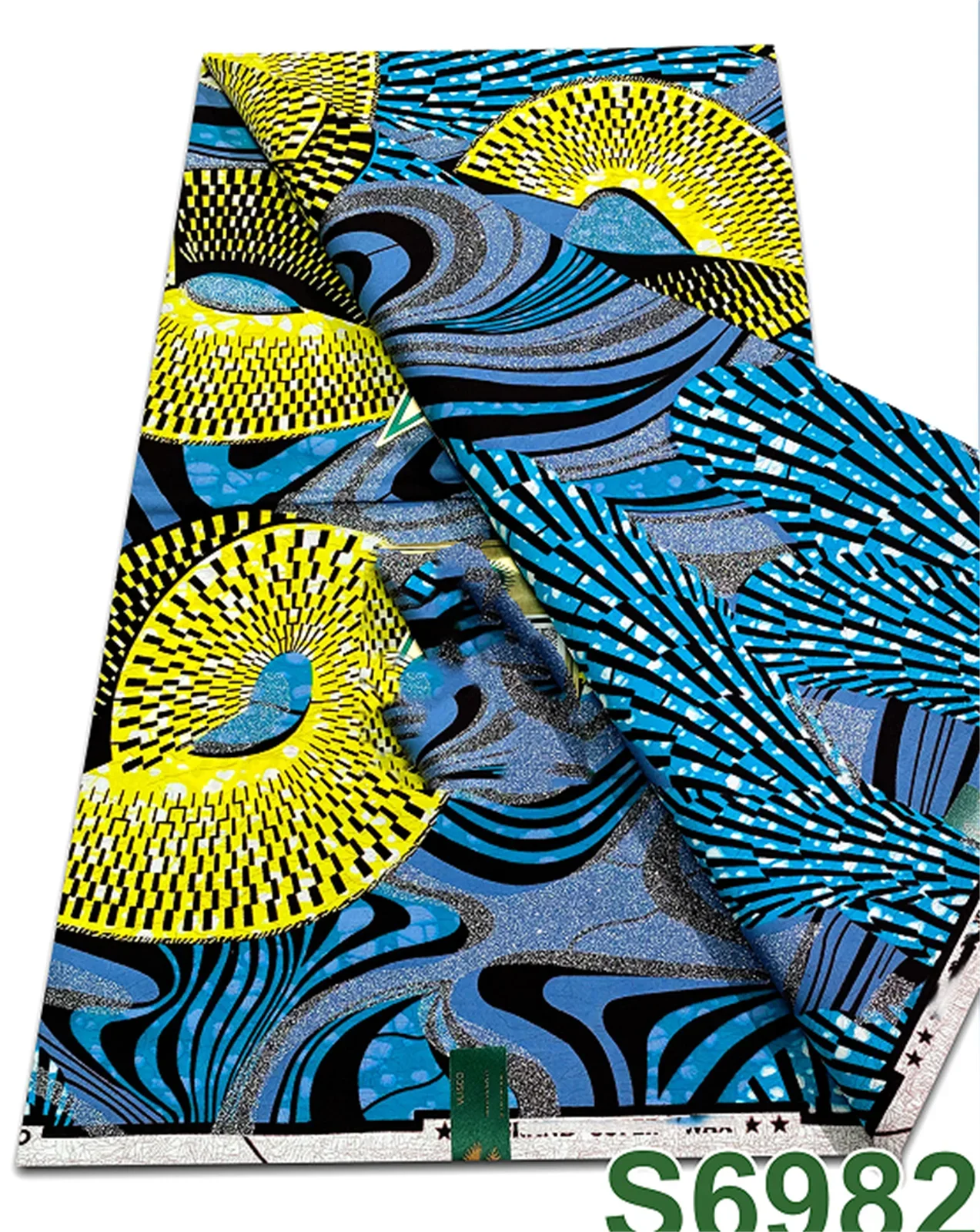 Original African Wax Print Fabric - 6 Yards 100% Cotton Nigerian Ankara Sewing Material