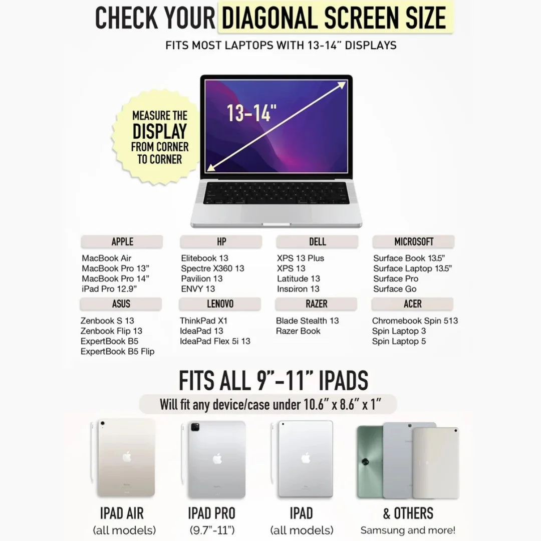 Puffy Laptop Sleeve 13-14 Inch — Protective Laptop Cover for Women, Fits iPad Pro 12.9, MacBook Pro 14, MacBook Air 13, and Tablets